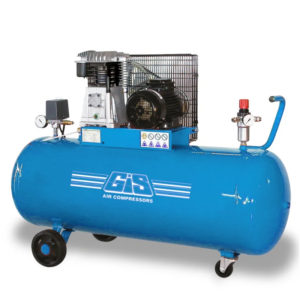 Compresseur d'air à piston et courroie GIS GSE38/270/850/CAR/T 270 litres, pour usage intensif en atelier et artisanat.