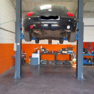Pont élévateur Hauvrex HTL 3440 à deux colonnes asymétriques, 4 tonnes, idéal pour les garages professionnels